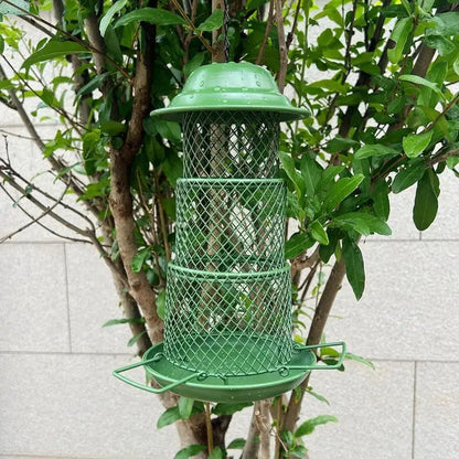 Metal Bird Feeder 3-Layer Retractable Metal Bird House Large Capacity 360 Degree Feeding Bird Feeders For Garden Yard Outdoor