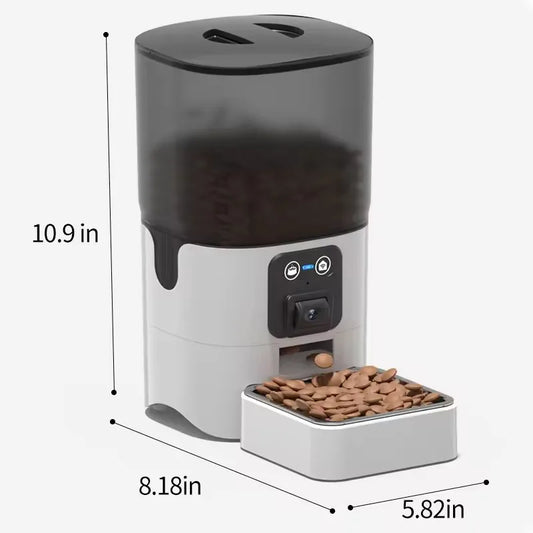 Cat and dog automatic feeder cat pet intelligent timed quantitative feeder cat food dog food feeder can video